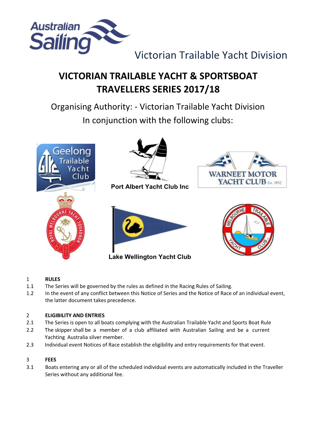 Victorian Trailable Yacht Division