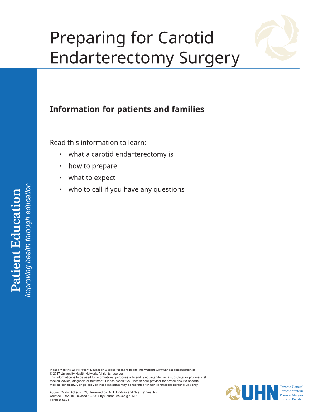 Preparing for Carotid Endarterectomy Surgery