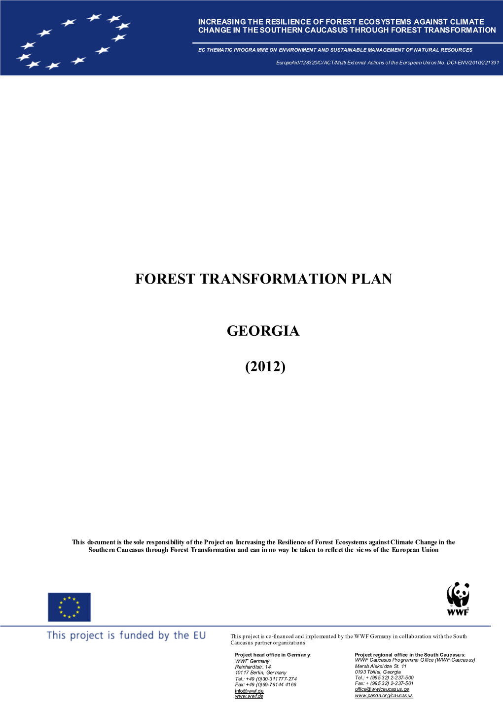 Forest Transformation Plan Georgia