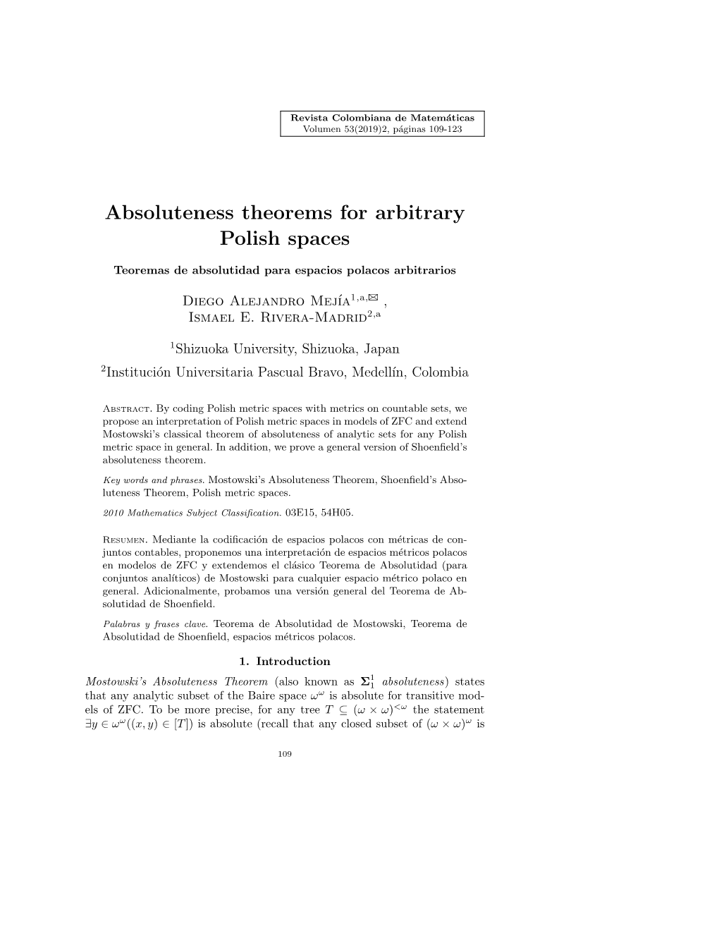 Absoluteness Theorems for Arbitrary Polish Spaces