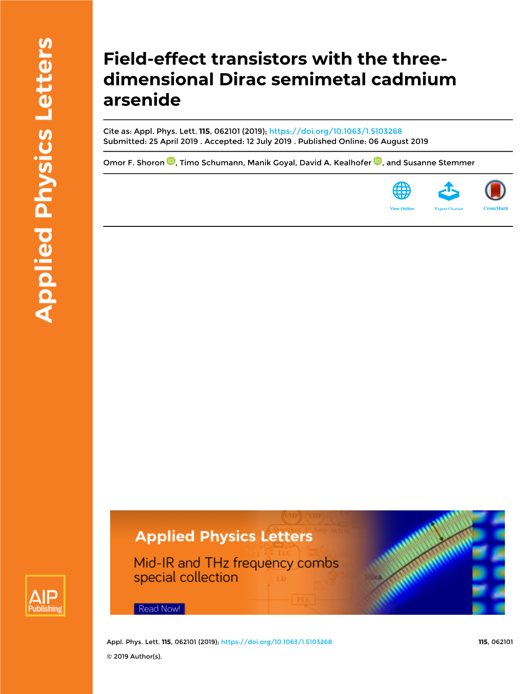 Field-Effect Transistors with the Three-Dimensional Dirac Semimetal Cadmium Arsenide