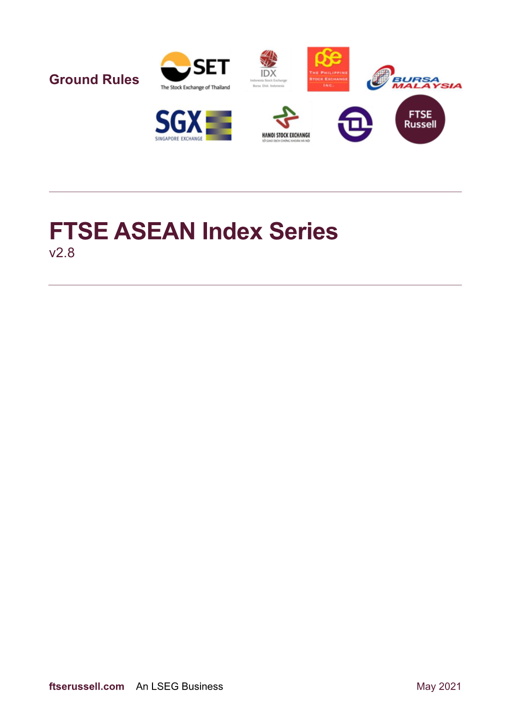 FTSE ASEAN Index Series Rules