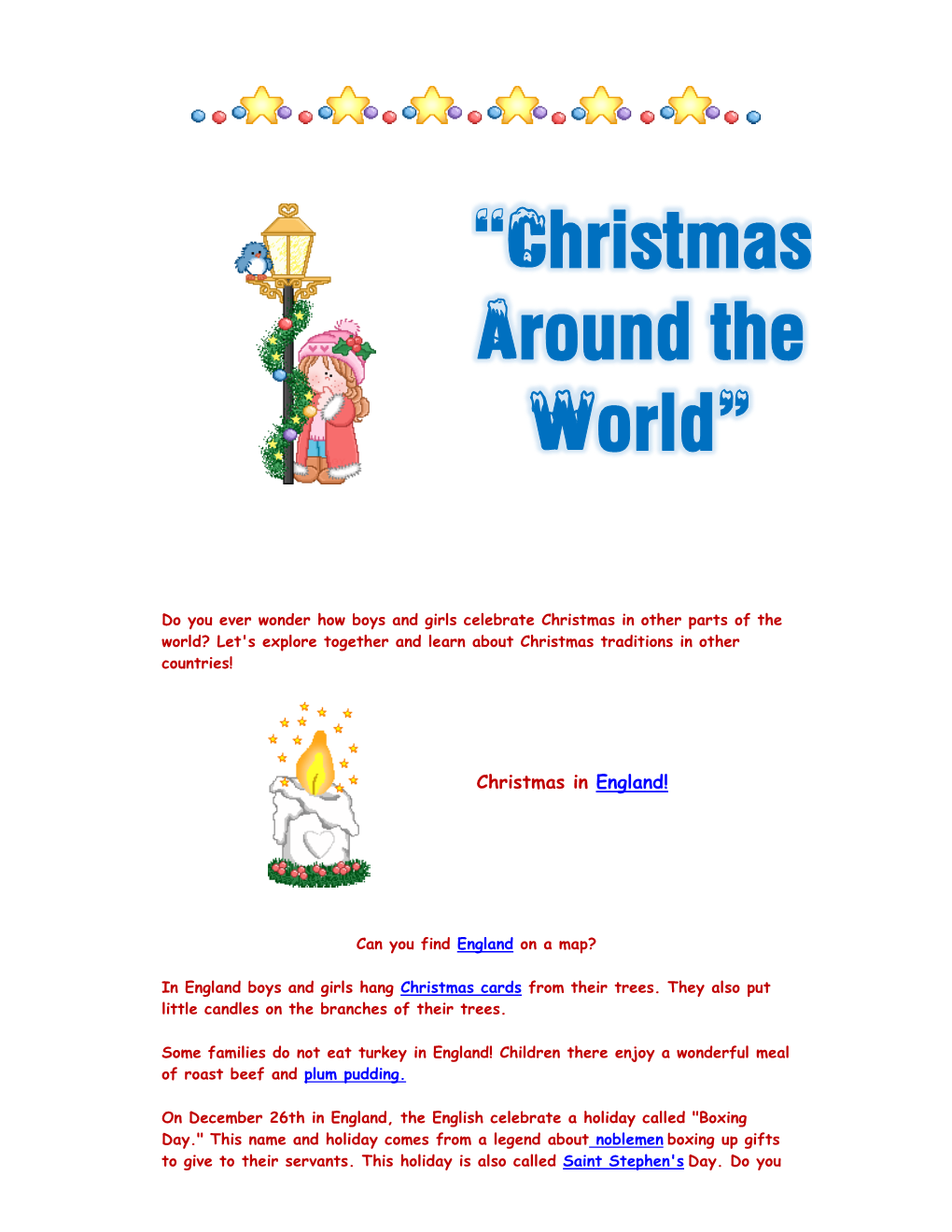 “Christmas Around the World”