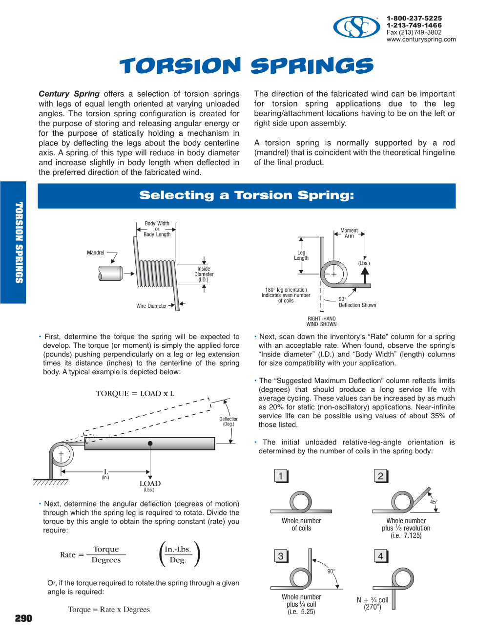 Torsion Springs