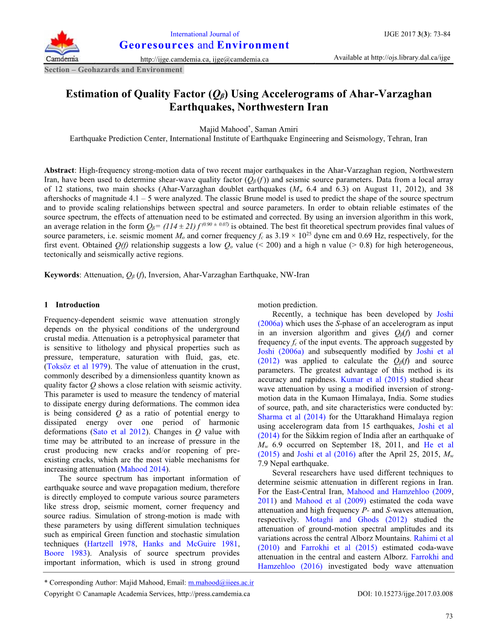 Using Accelerograms of Ahar-Varzaghan Earthquakes, Northwestern Iran