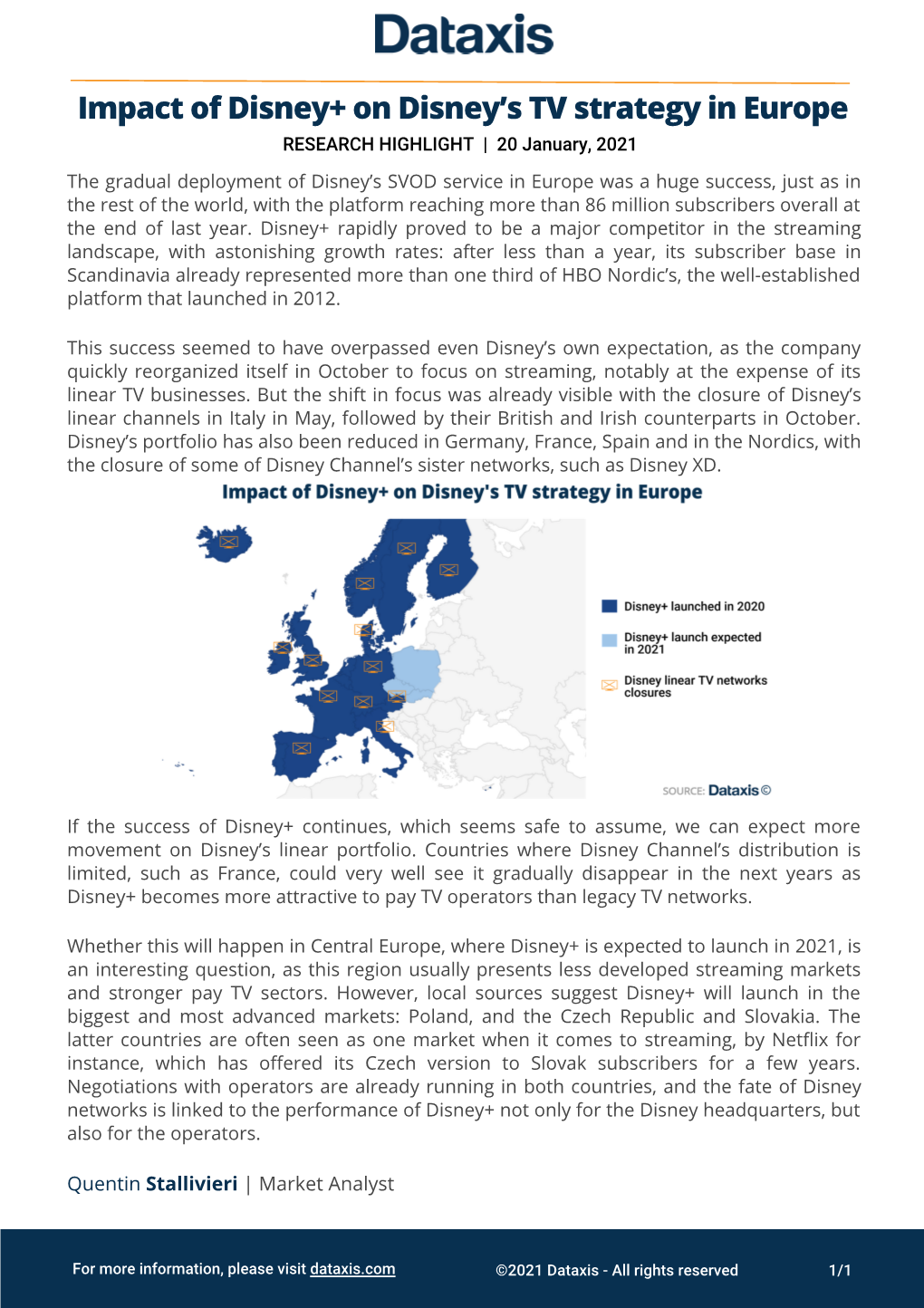 Impact of Disney+ on Disney's TV Strategy in Europe