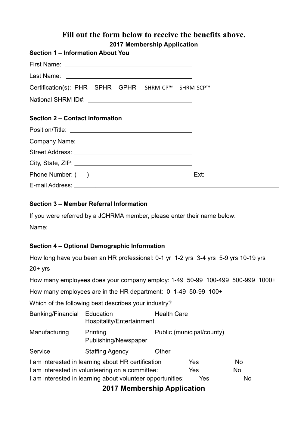 Fill out the Form Below to Receive the Benefits Above