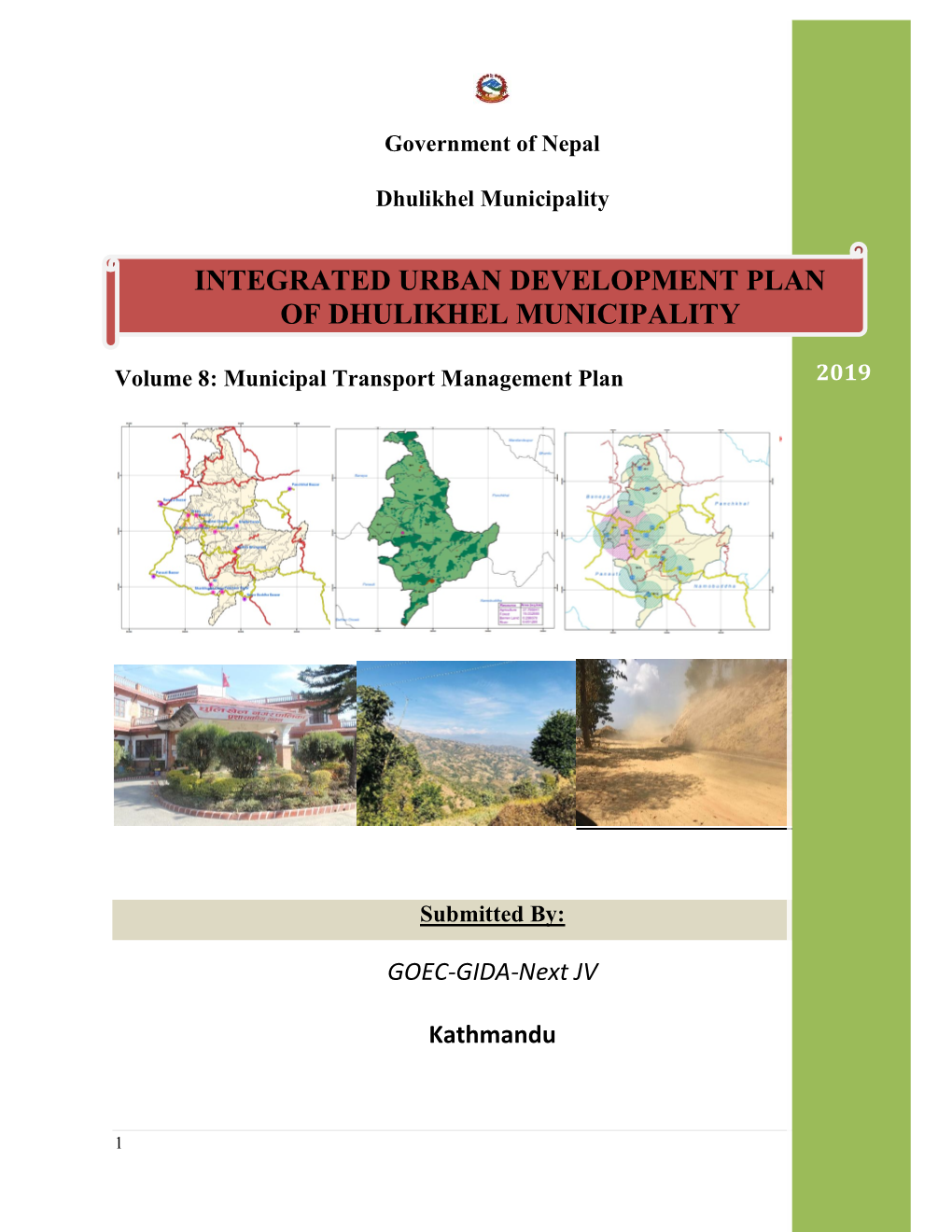 Integrated Urban Development Plan of Dhulikhel Municipality