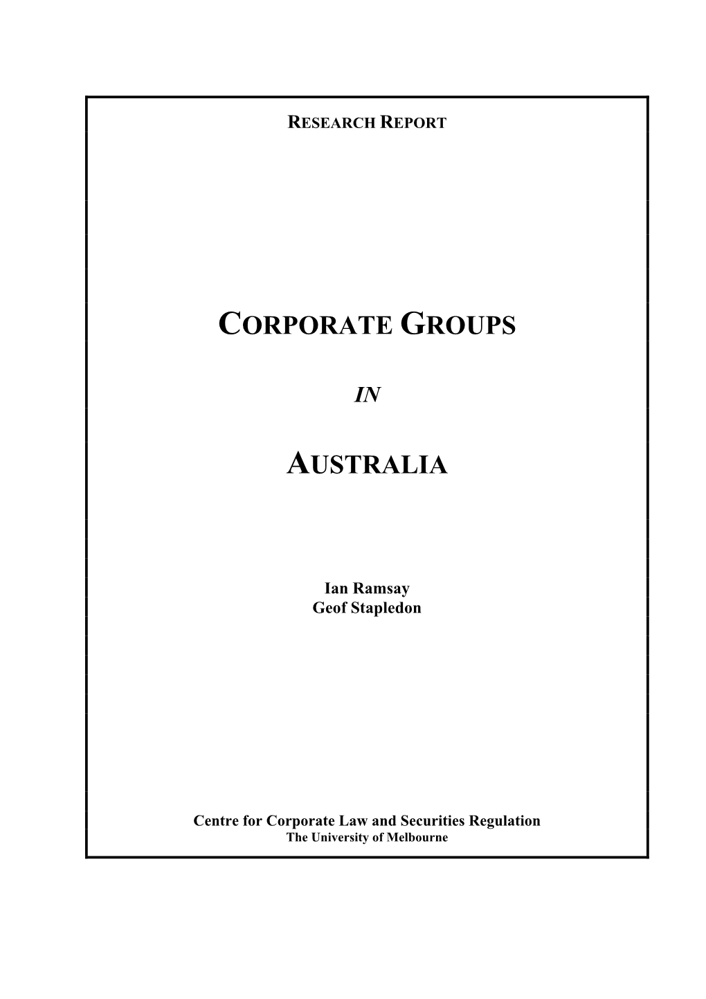 Corporate Groups Australia