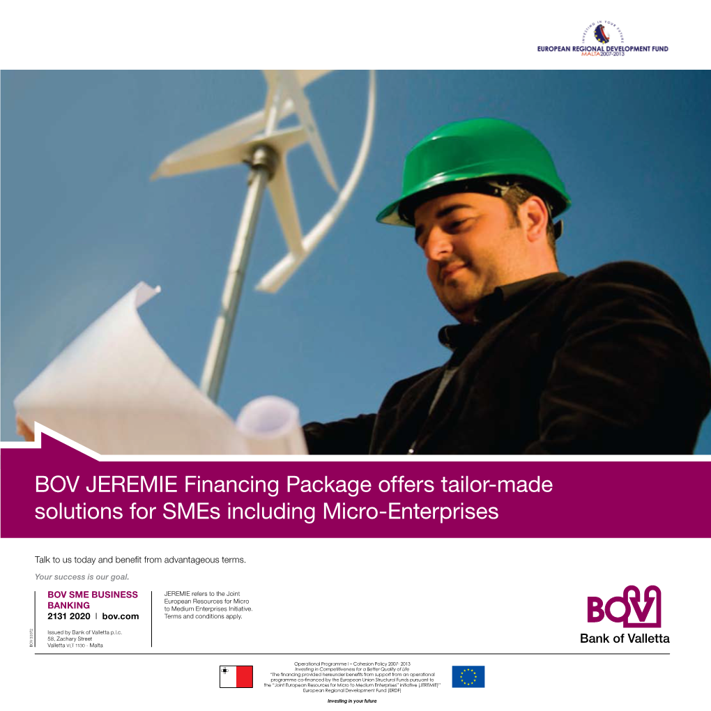 BOV JEREMIE Financing Package Offers Tailor-Made Solutions For