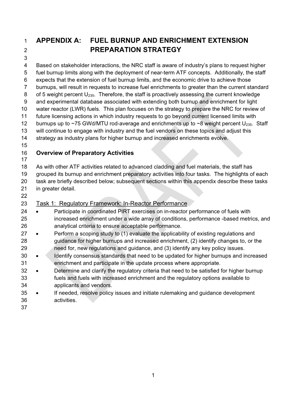 Fuel Burnup and Enrichment Extension Preparation Strategy