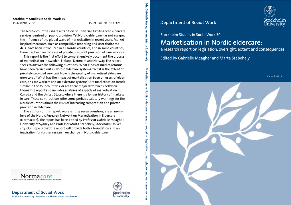 Marketisation in Nordic Eldercare