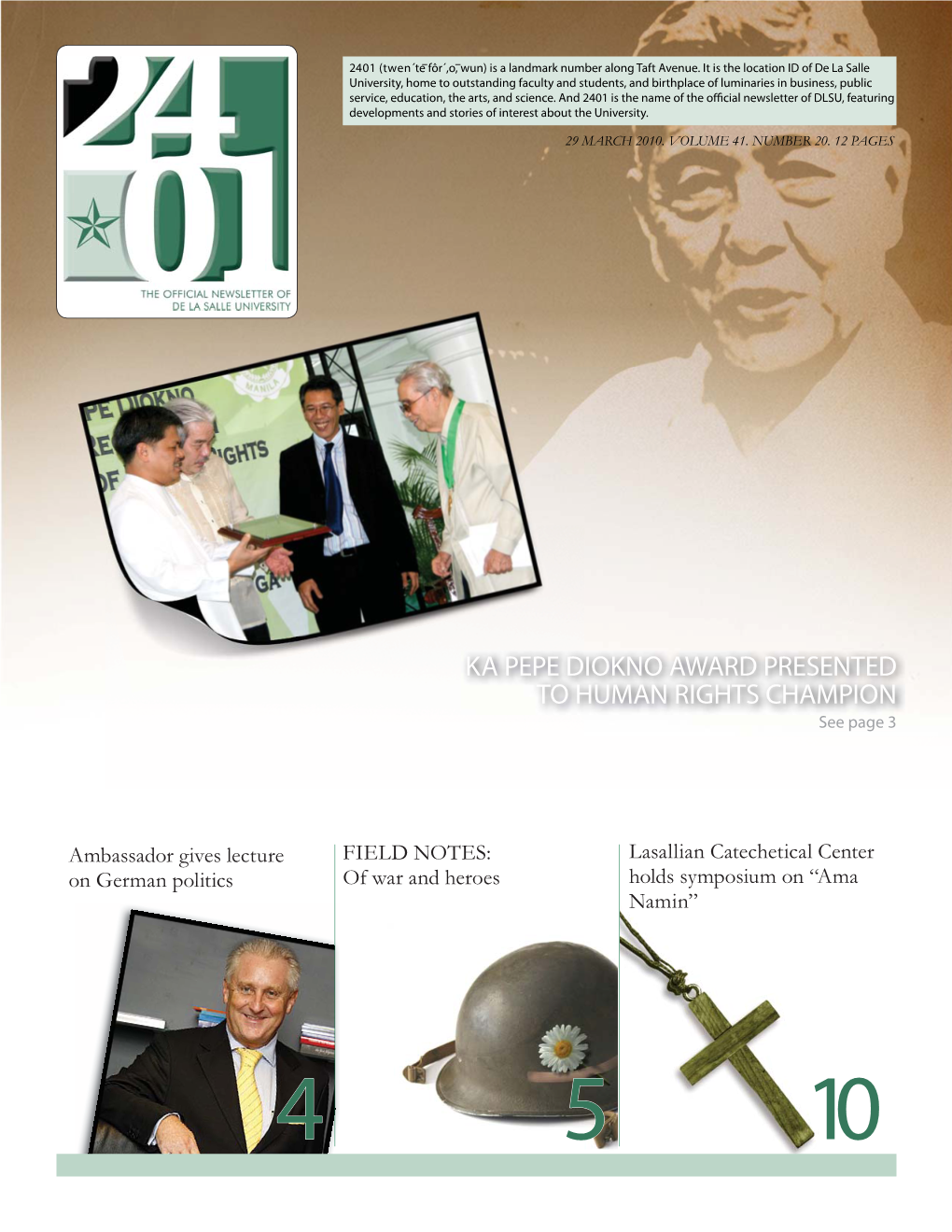 Vol. 41 No. 20, 03/29/2010