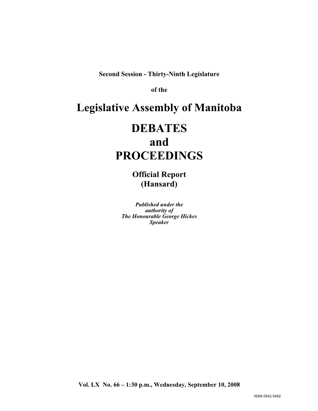 Legislative Assembly of Manitoba