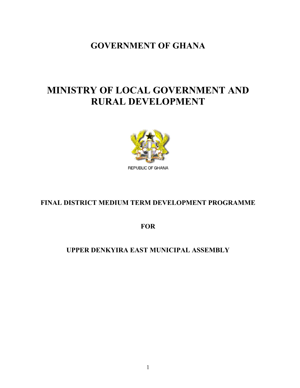 Ministry of Local Government and Rural Development