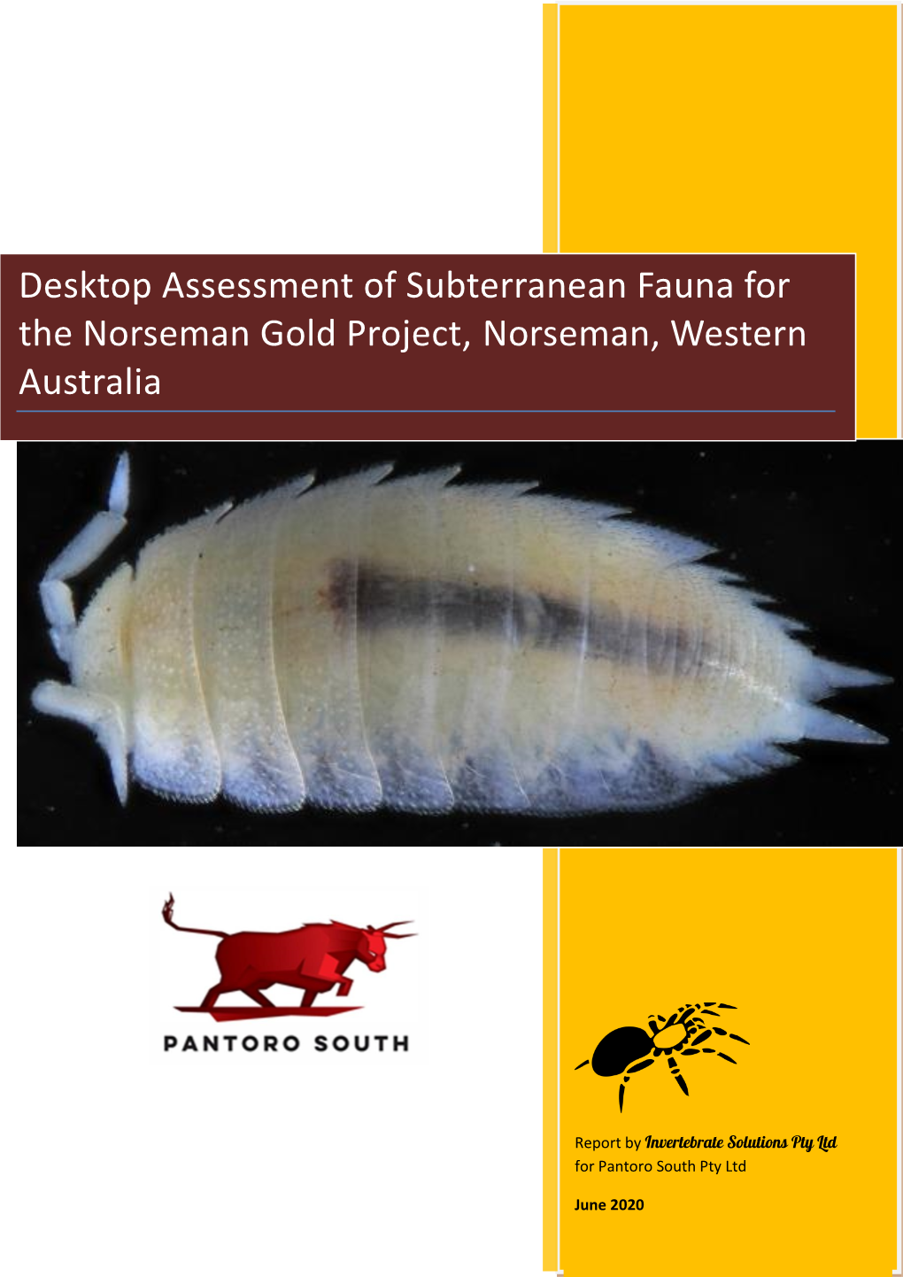 Desktop Assessment of Subterranean Fauna for the Norseman Gold Project, Norseman, Western Australia