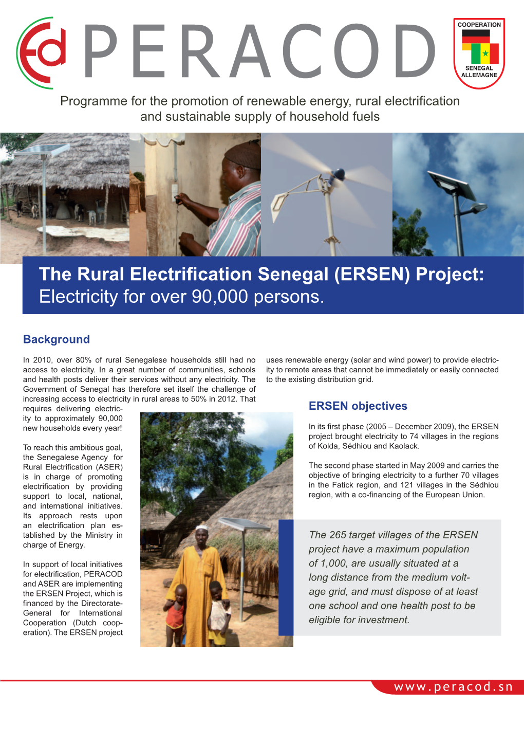 The Rural Electrification Senegal (ERSEN) Project: Electricity for Over 90,000 Persons