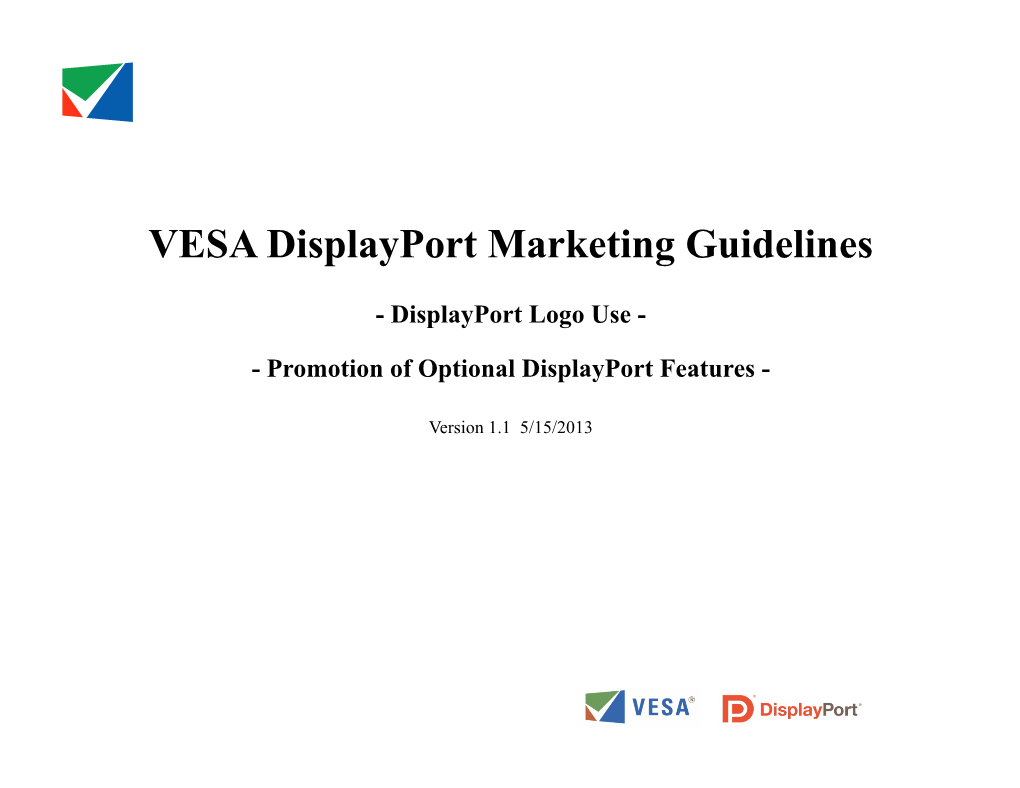 Displayport Marketing Guidelines