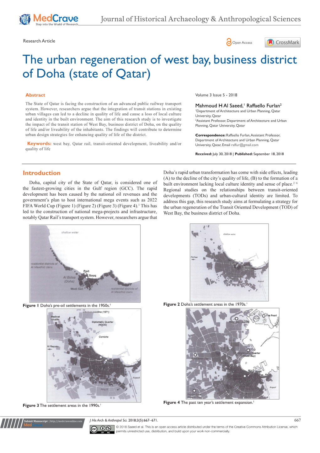 The Urban Regeneration of West Bay, Business District of Doha (State of Qatar)