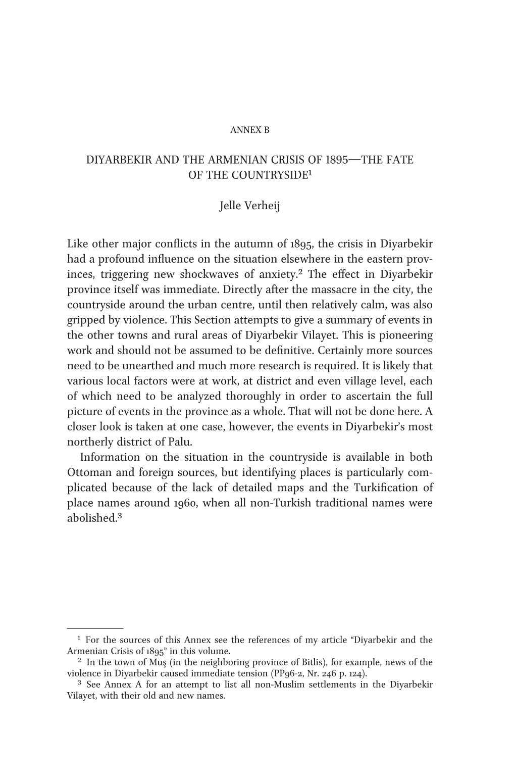 Diyarbekir and the Armenian Crisis of 1895—The Fate of the Countryside1