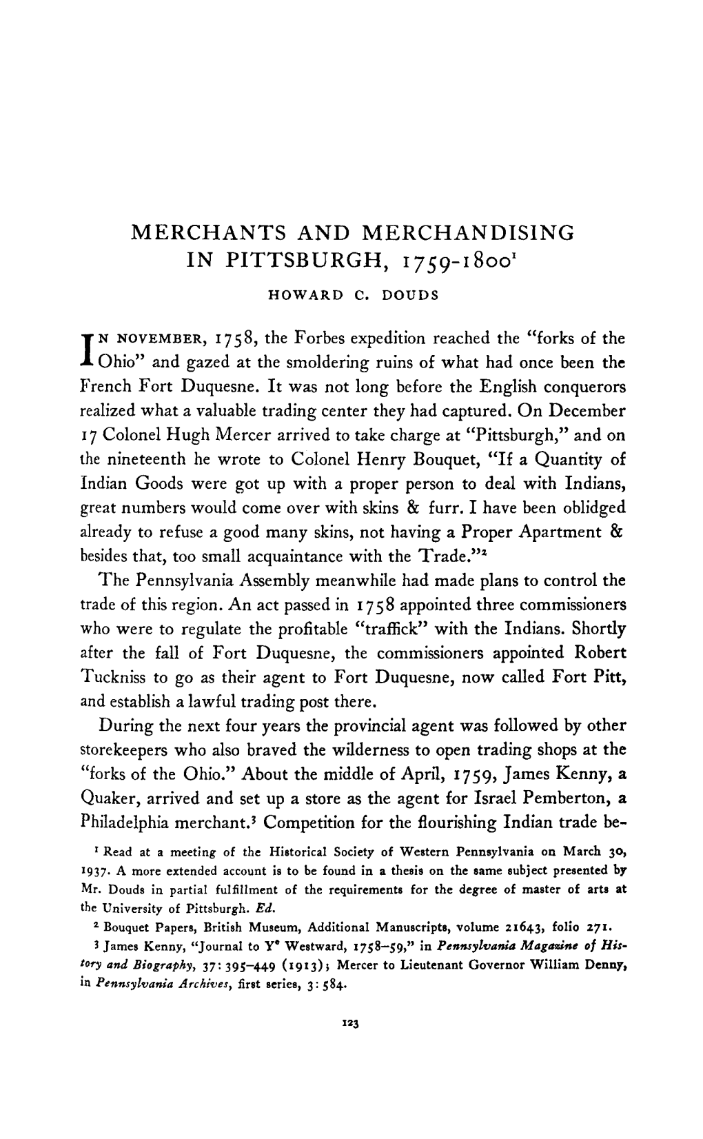 Inpittsburgh, 1759-1 8001