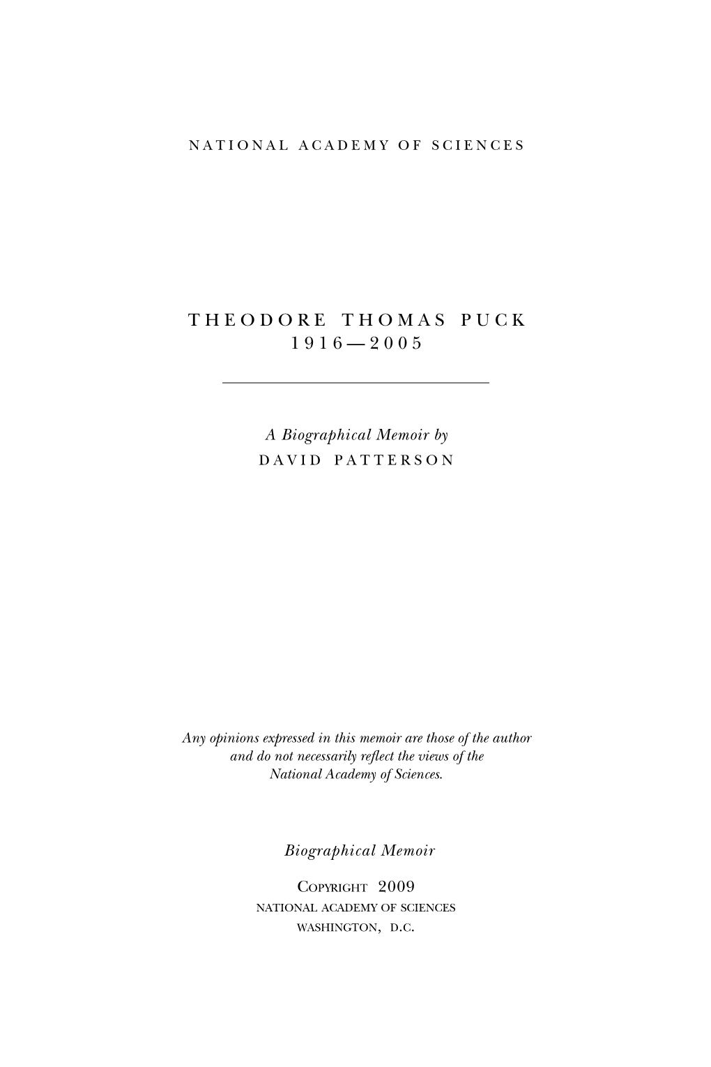 Theodore T. Puck