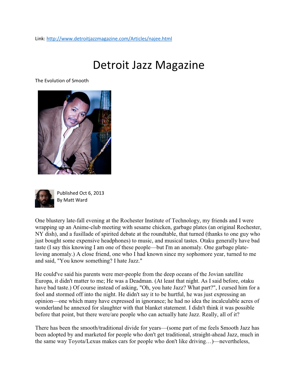 Detroit Jazz Magazine