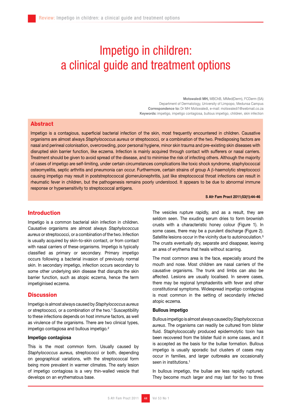 Impetigo in Children: a Clinical Guide and Treatment Options