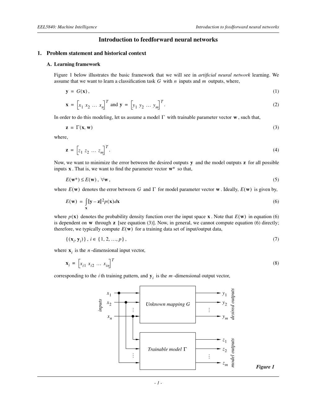 Introduction to Feedforward Neural Networks