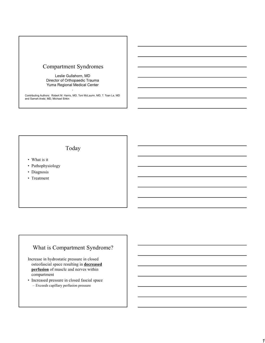 Compartment Syndromes Today What Is Compartment Syndrome?