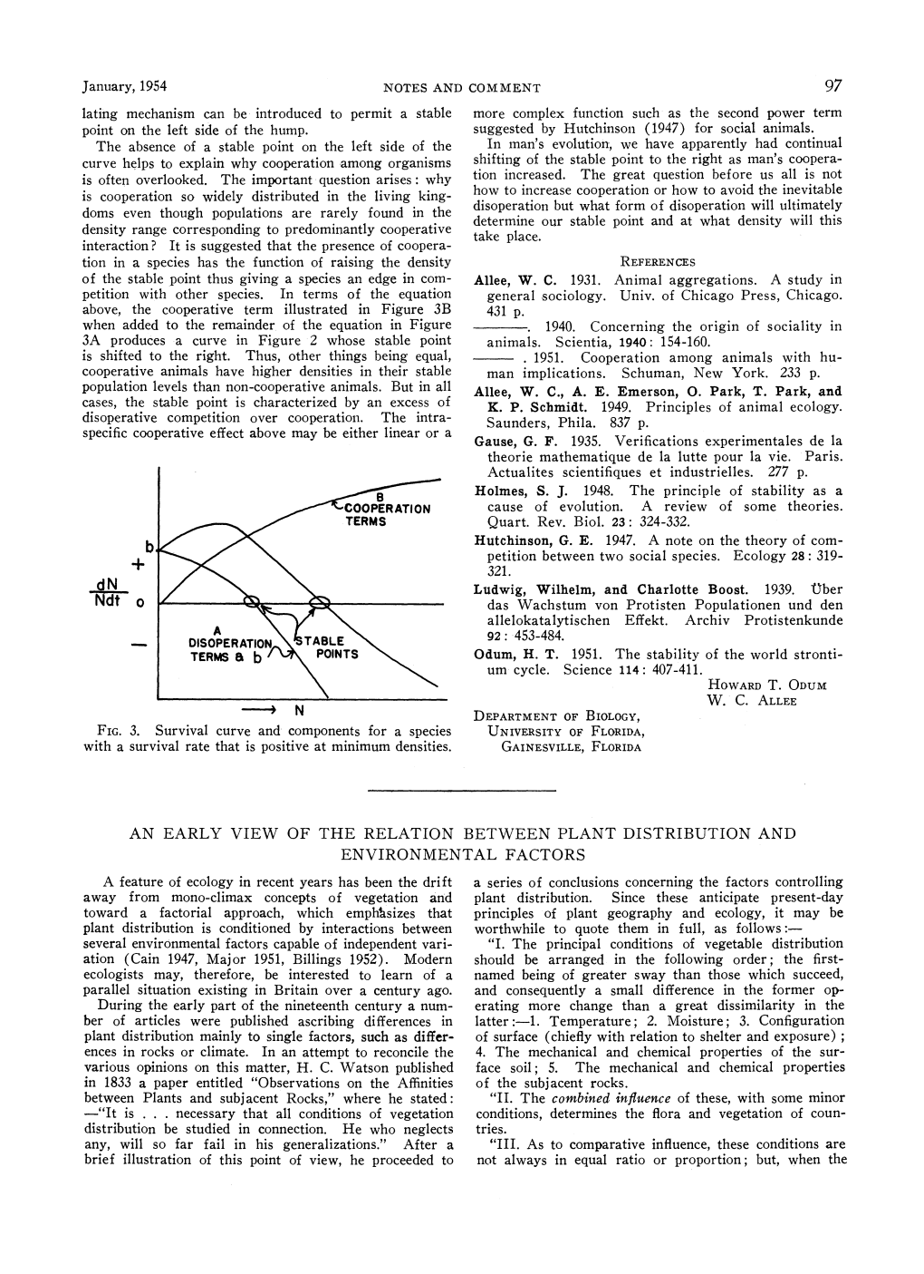 An Early View of the Relation Between Plant Distribution And