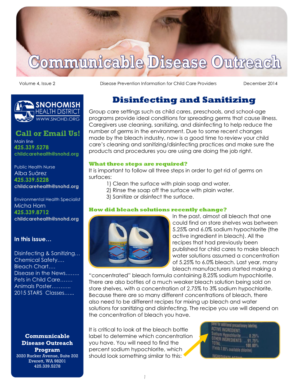 Disinfecting and Sanitizing
