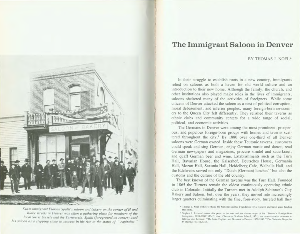 I the Immigrant Saloon in Denver