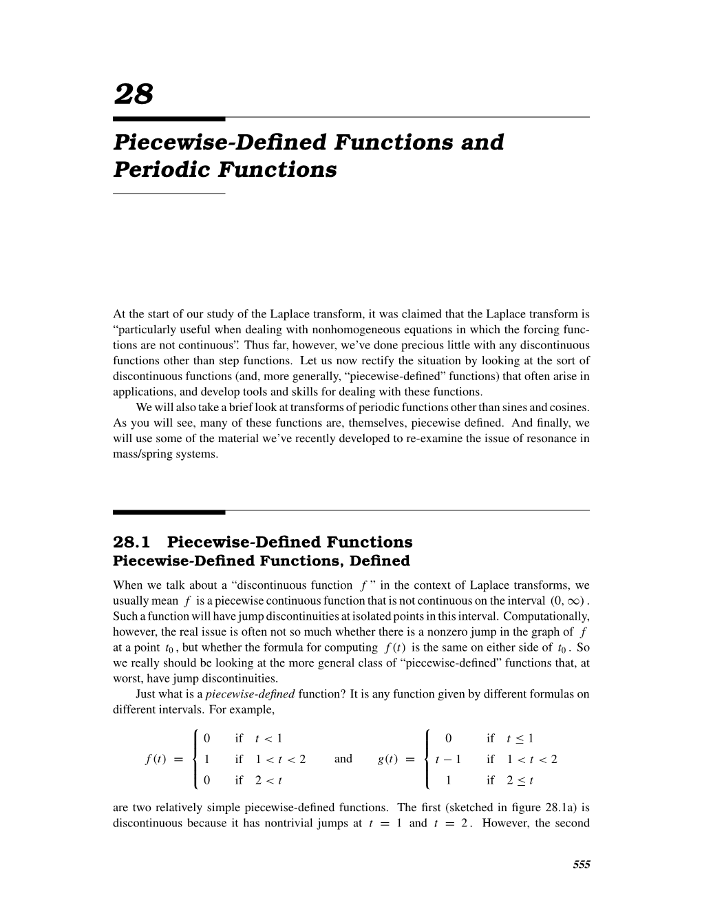 Piecewise-Defined Functions and Periodic Functions