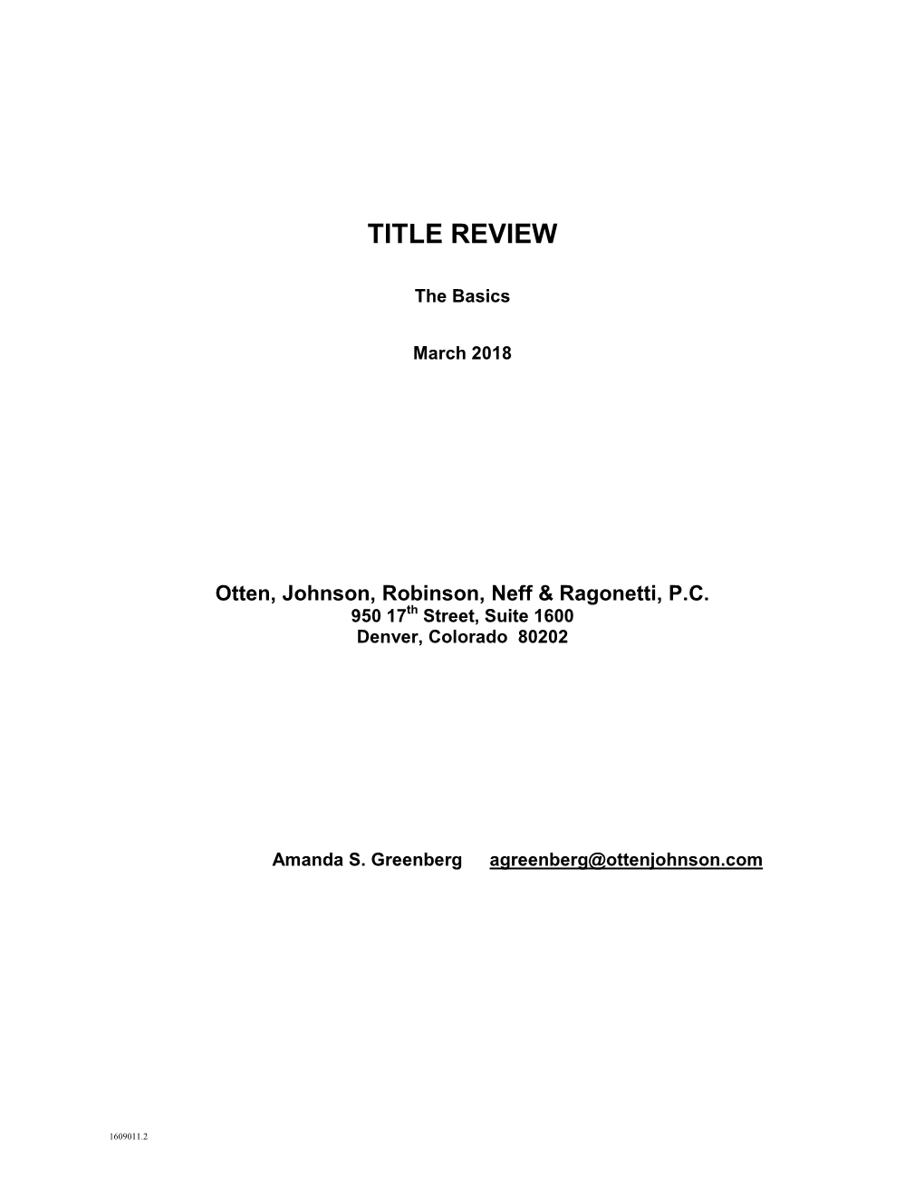 Title Review