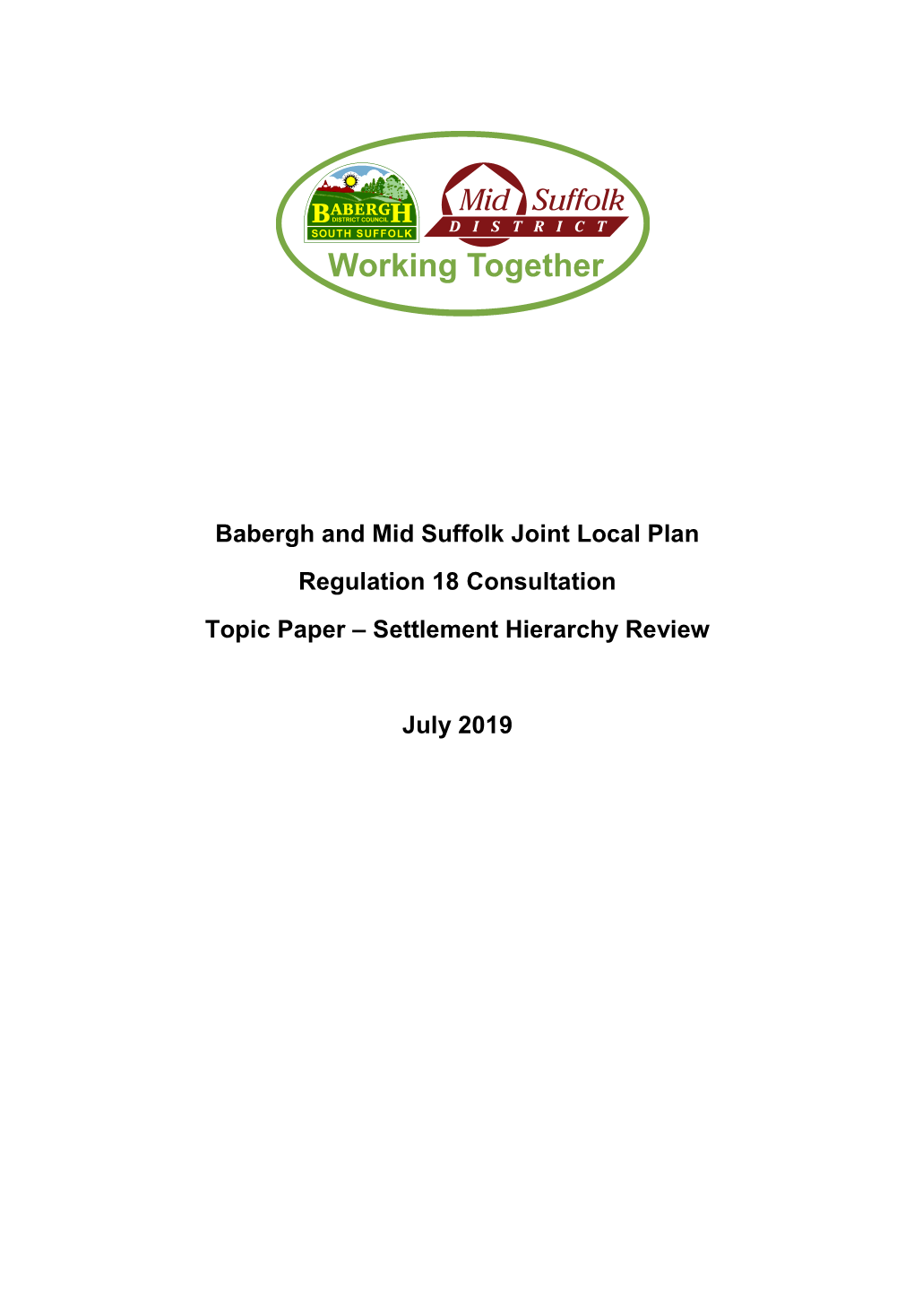 Topic Paper – Settlement Hierarchy Review