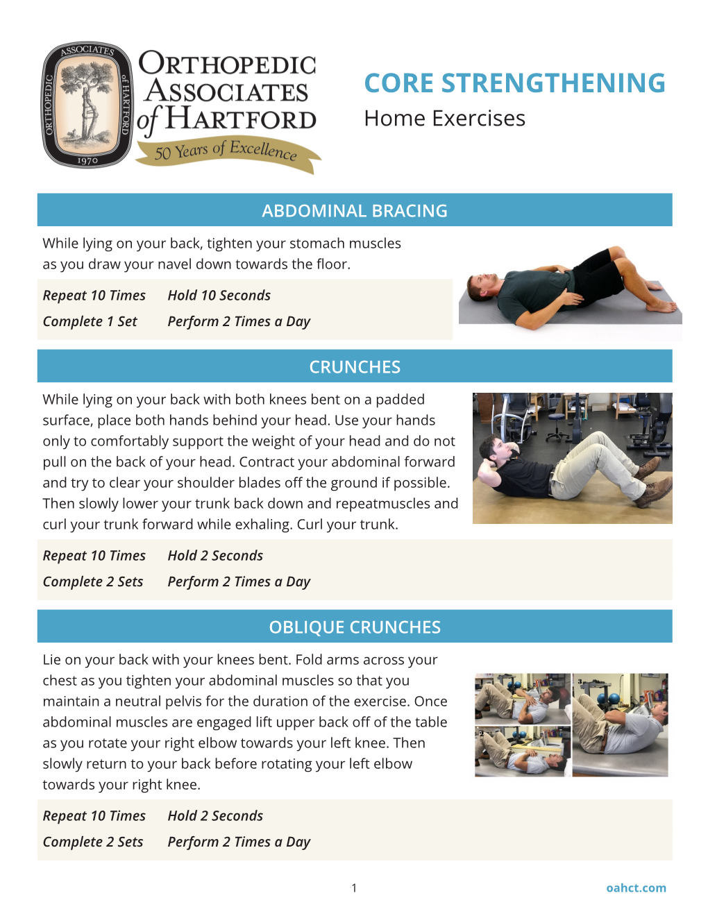 CORE STRENGTHENING Home Exercises