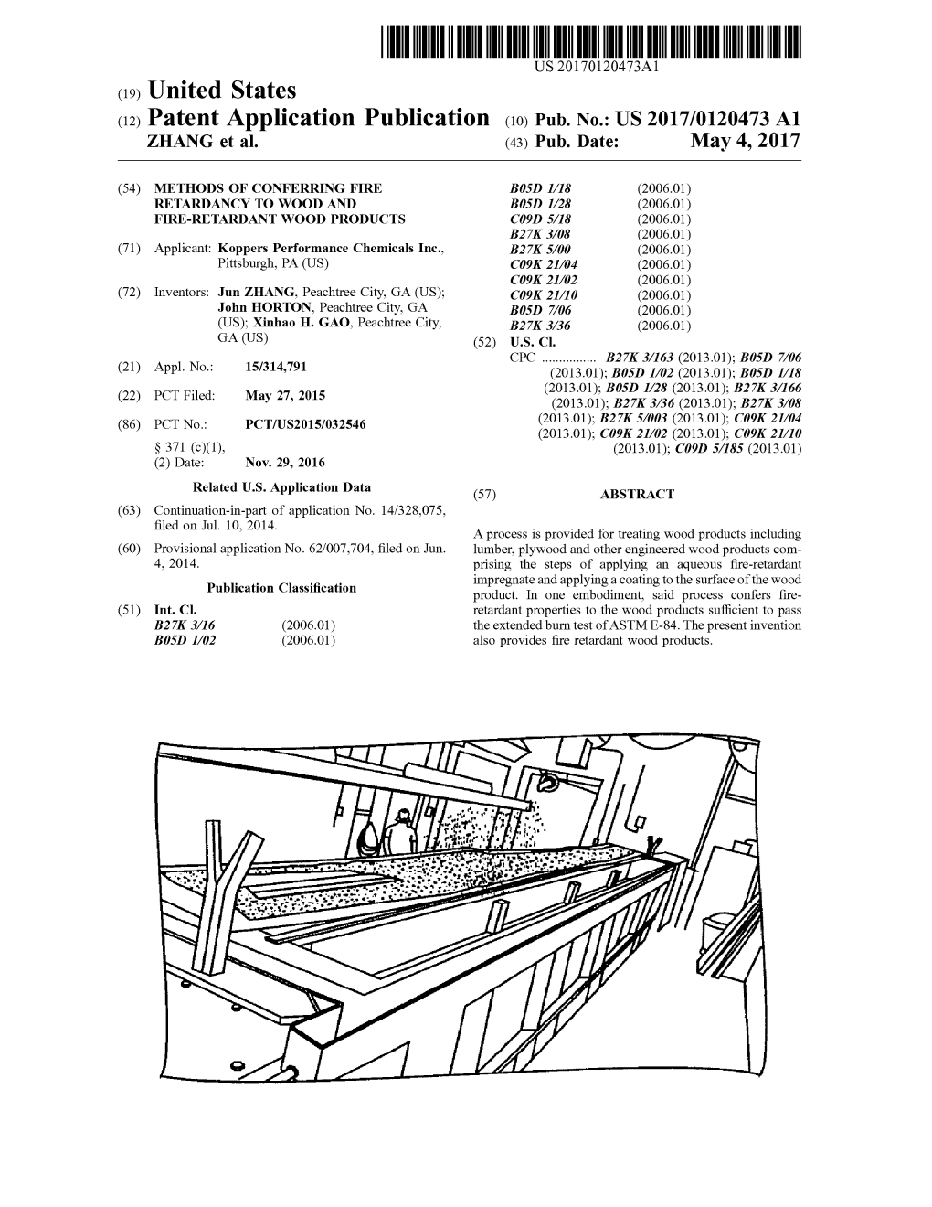 (12) Patent Application Publication (10) Pub. No.: US 2017/0120473 A1 ZHANG Et Al