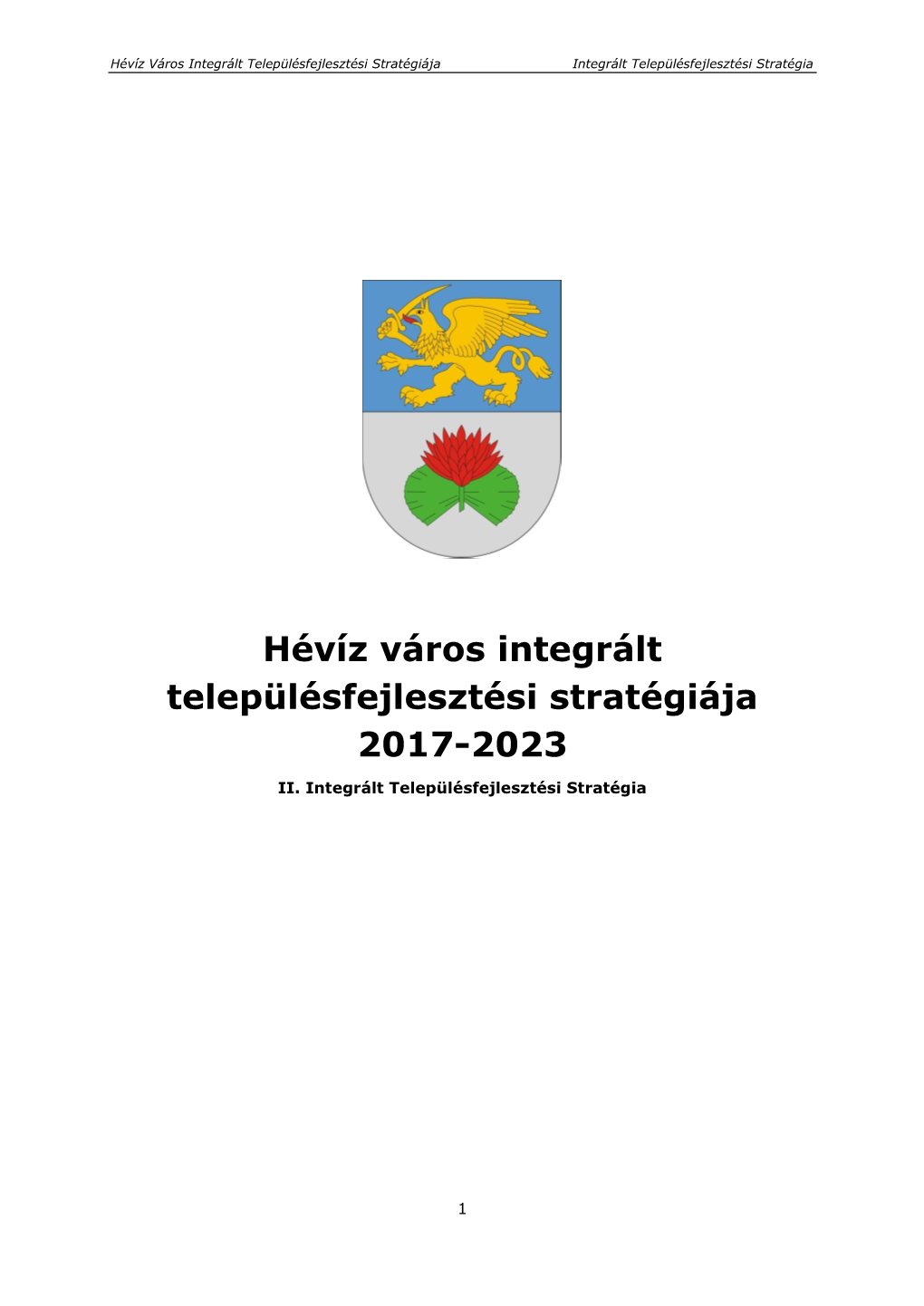 Hévíz Város Integrált Településfejlesztési Stratégiája 2017-2023