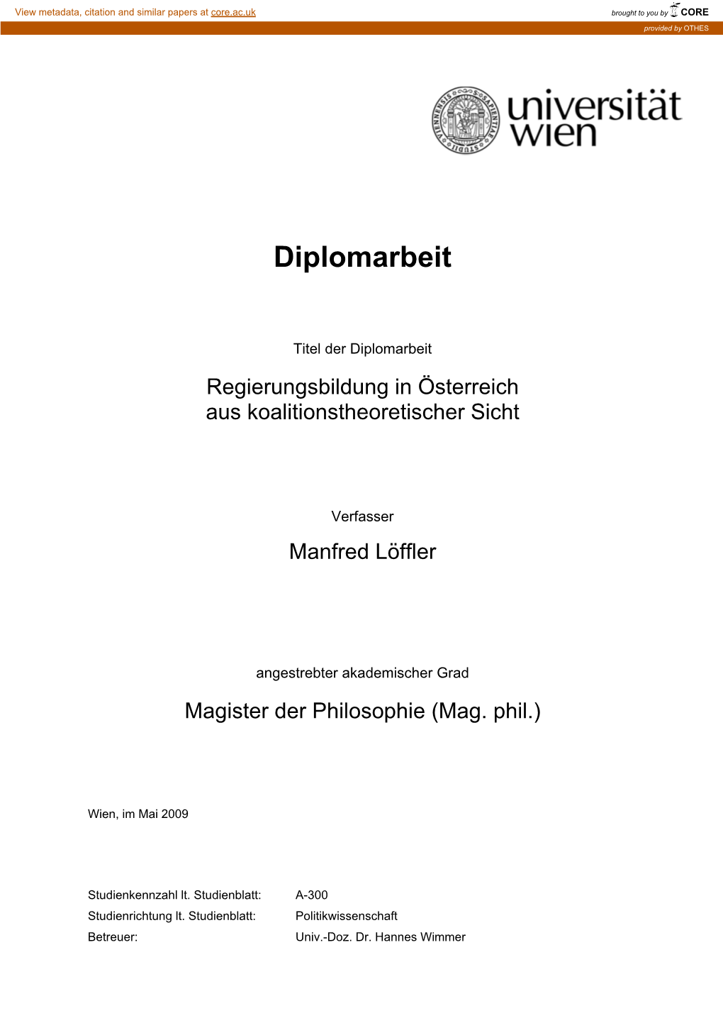 Titel Der Diplomarbeit