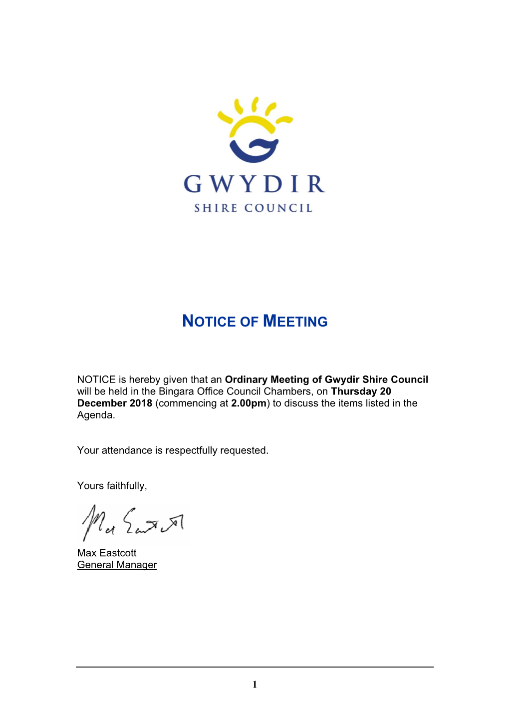 Notice of Meeting