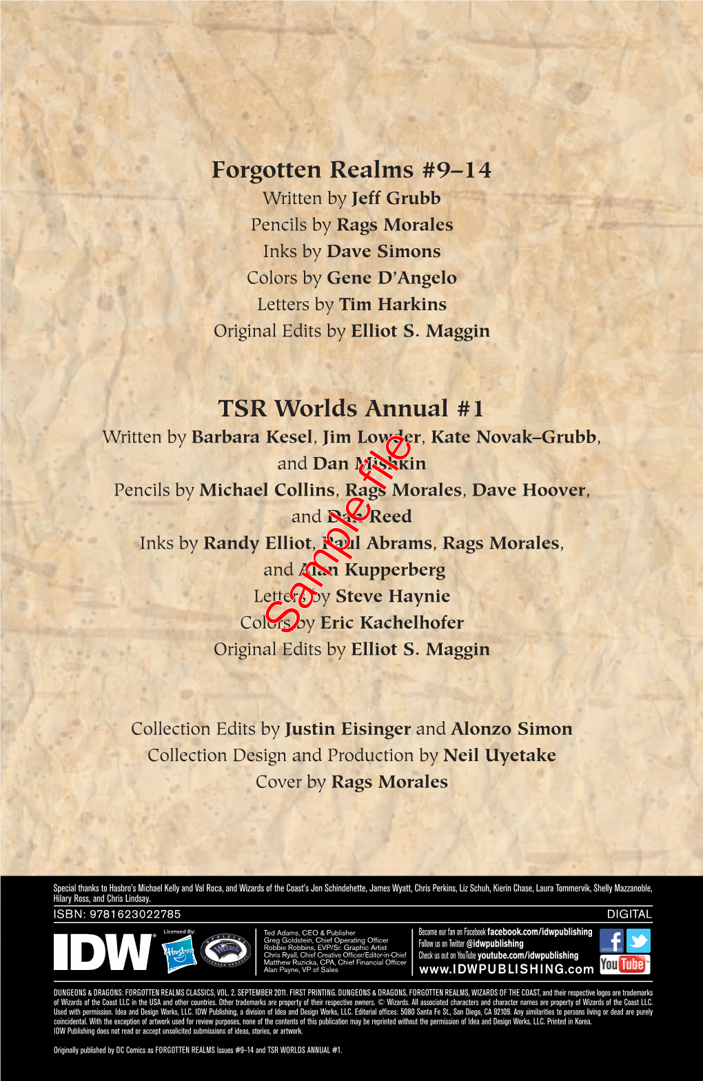 Sample File TSR Worlds Annual #1: