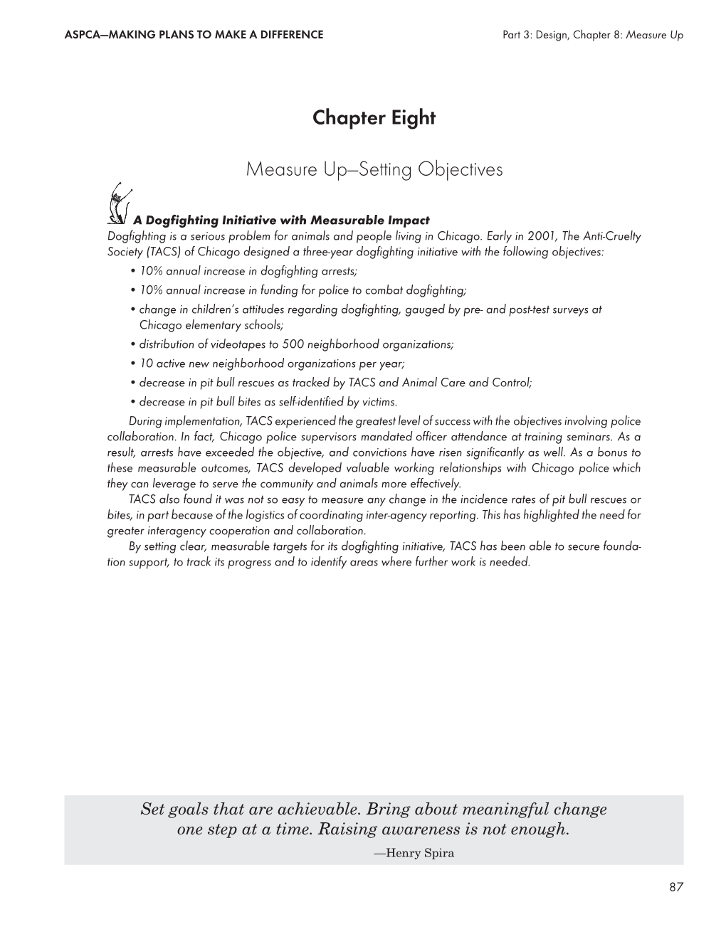 Chapter Eight Measure Up—Setting Objectives