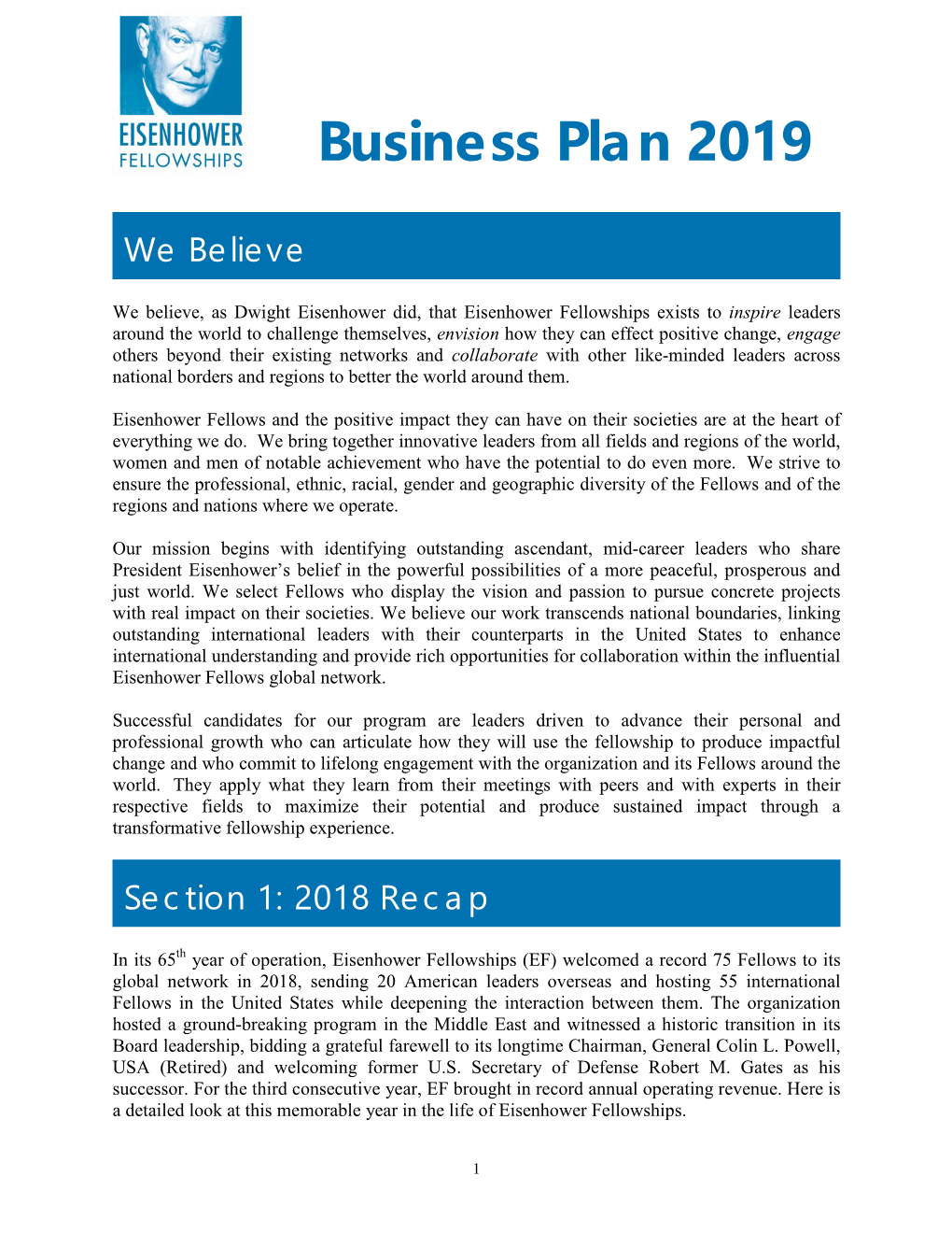 Business Plan for 2010