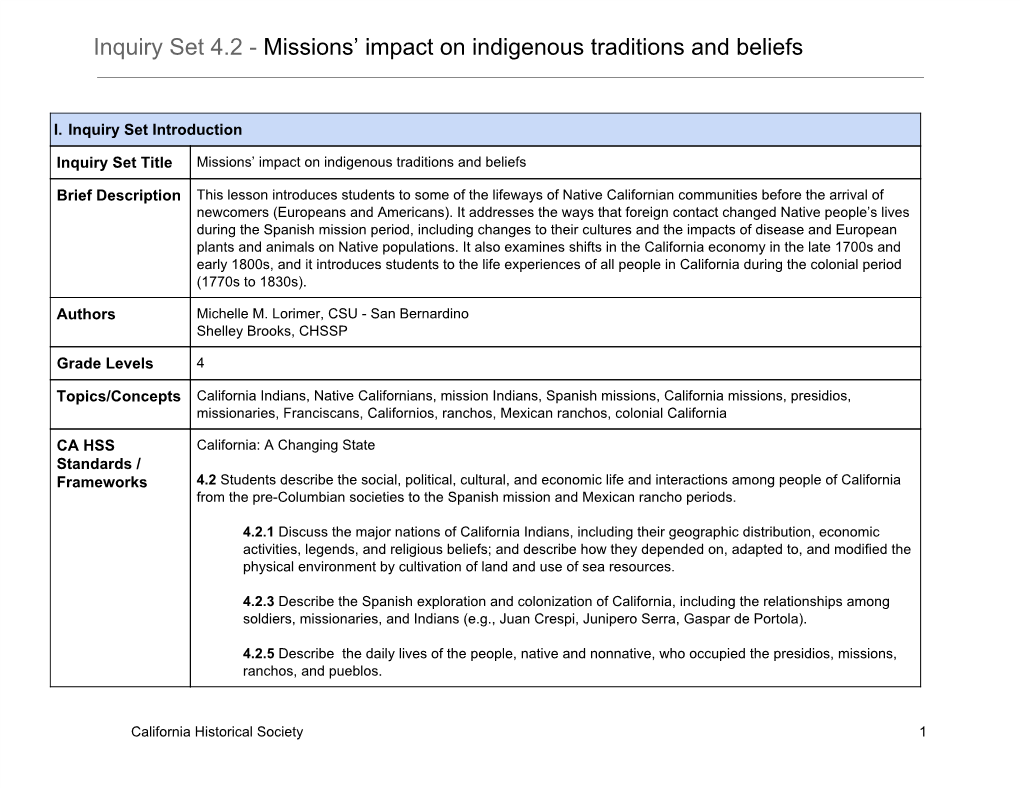 Missions' Impact on Indigenous Traditions And