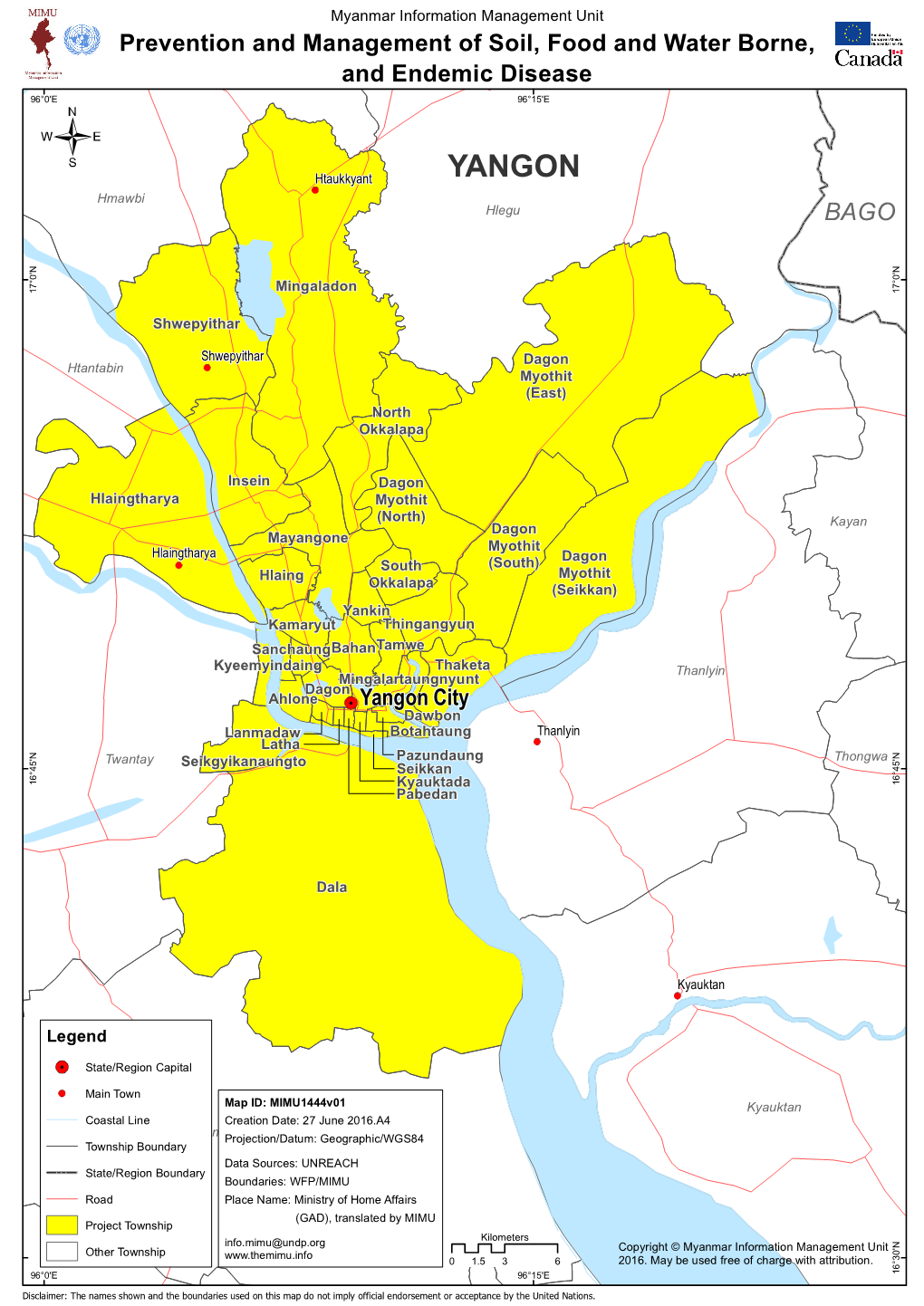 YANGON Hmawbi Hlegu BAGO N N ' ' 0 0 ° ° 7 7