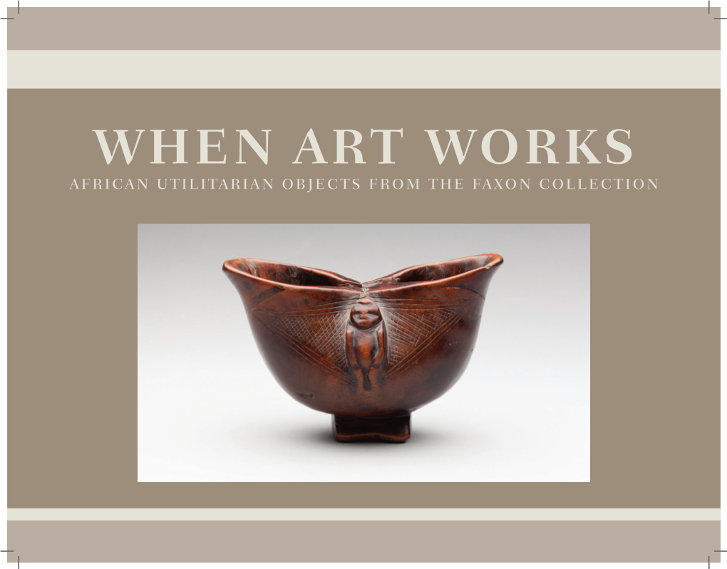 African Utilitarian Objects from the Faxon Collection