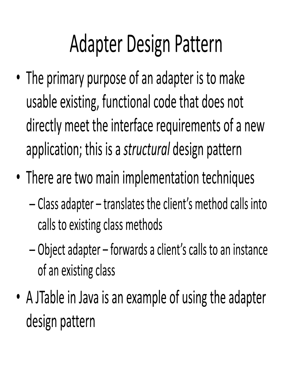 Adapter Design Pattern