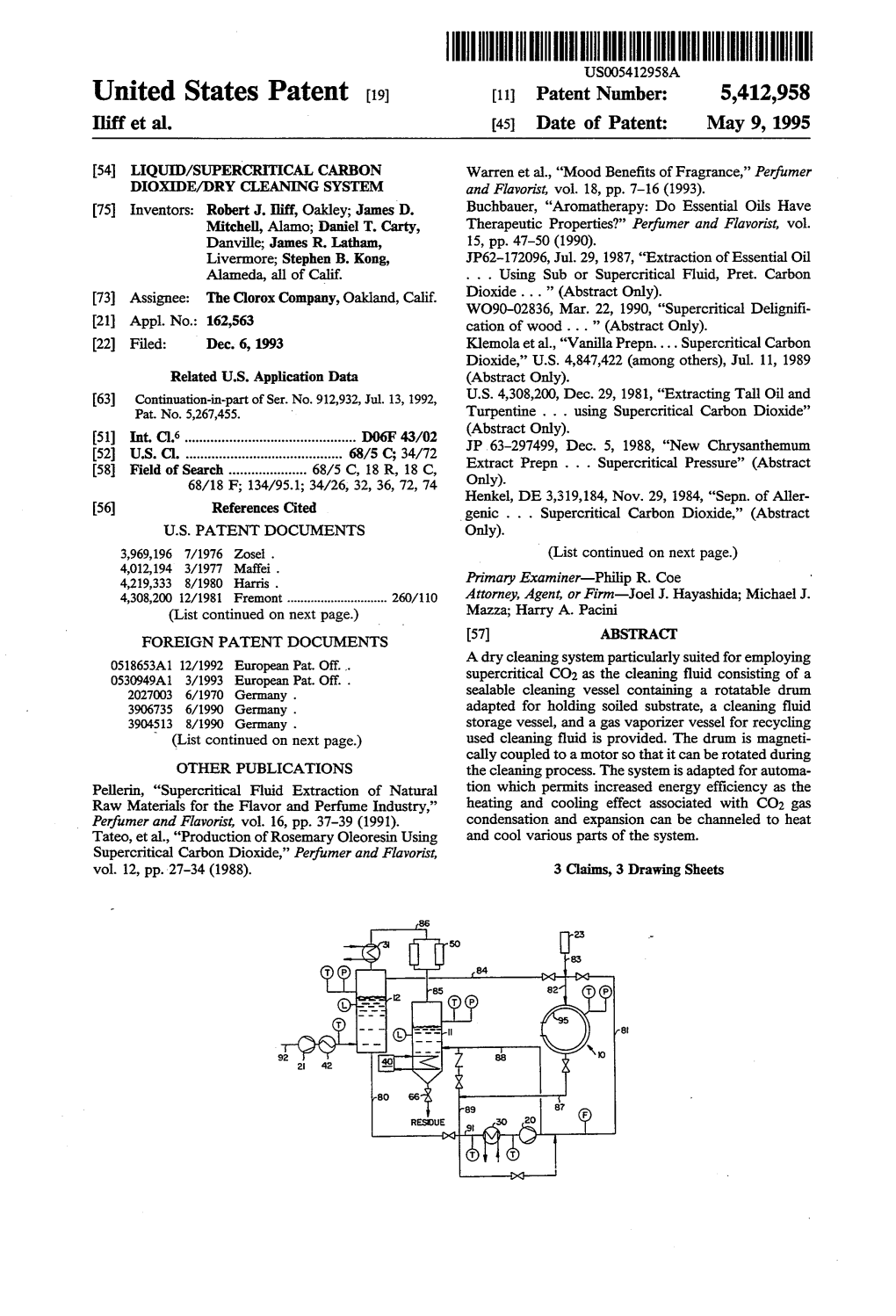 United States Patent (19) 11 Patent Number: 5,412,958 Liff Et Al