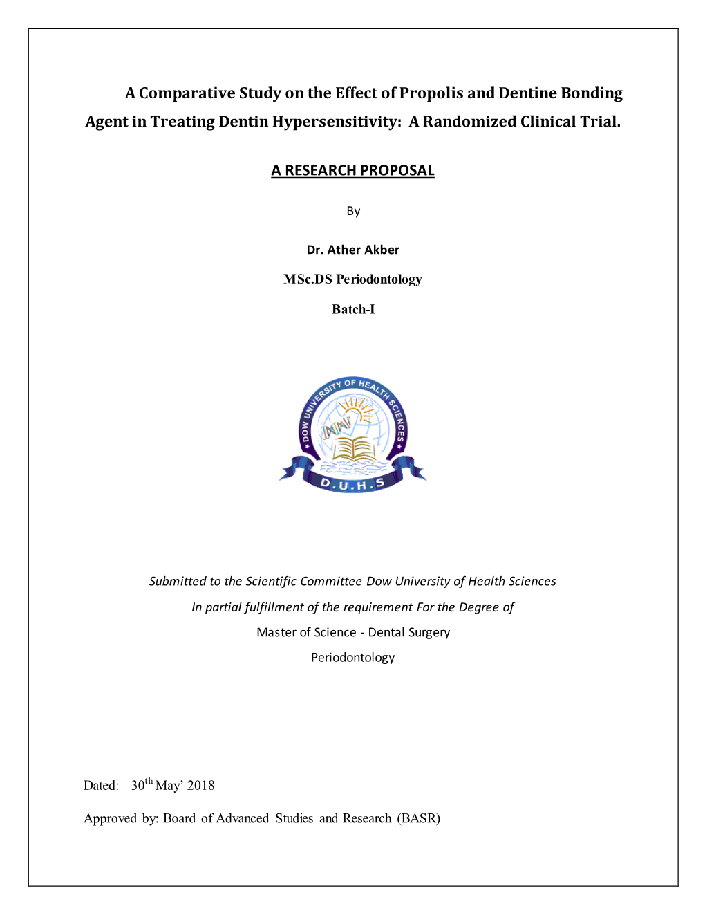 A Comparative Study on the Effect of Propolis and Dentine Bonding Agent in Treating Dentin Hypersensitivity: a Randomized Clinical Trial